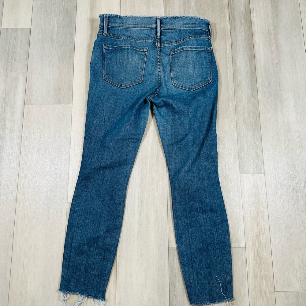 Frame Denim Women's Le Skinny de Jeanne Distressed Blue Jeans Size 28 - Picture 5 of 9